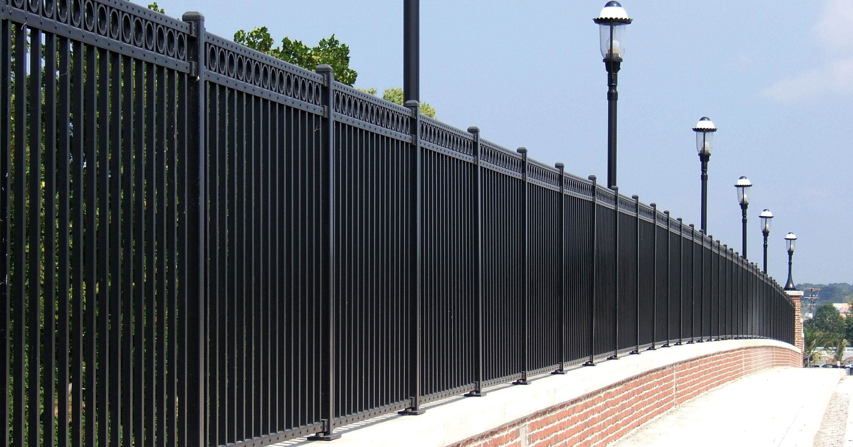Industrial Iron Panels Fence